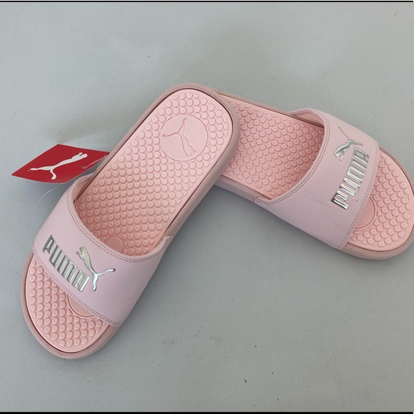 PUMA women’s Cool Cat pink slide sandals Size 6 - Picture 2 of 7